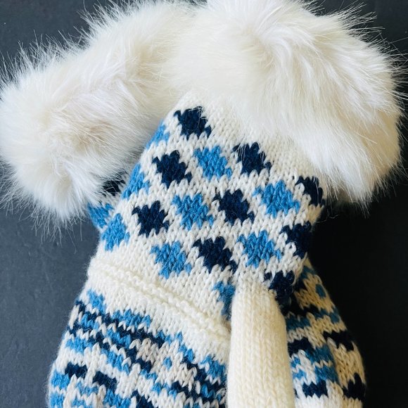 LANDS' END Women's Knit Mittens NWT Size L-XL - Picture 5 of 7